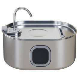 246 oz./7L Stainless Steel Cat Water Fountain with Filters, Ultra-Quiet Pump, for Cats, Dogs & Multi-Pet Homes