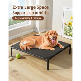 Pet Bed, No Assembly Required, Foldable, Portable, Waterproof & Moisture-Proof, Breathable & Antibacterial, All-Season Sleeping Mat For Cats And (Option: MeshclothL)