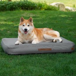 Medium Dog Outdoor Removable And Washable Inflatable Waterproof And Non-slip Dog Bed Summer Pet Travel Mat (Option: Greyxlc)
