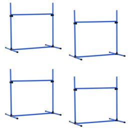 4-piece Dog Agility Training Equipment With Height-adjustable Jumping Poles (Option: Blue)