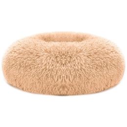 Pet Dog Bed Soft Warm Fleece Puppy Cat Bed Dog Cozy Nest Sofa Bed Cushion L Size (Option: Brown-L)