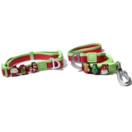 The New Dual-Color Embossed Pet Leash Set Is A Pet Product That Combines Appearance, Fun And Practicality. It Not Only Ensures A Great User Exper (Option: Red-25mm)