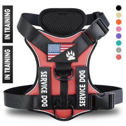 Reflective Breathable Solid Color Polyester Dog Strap (Option: Red-XS)
